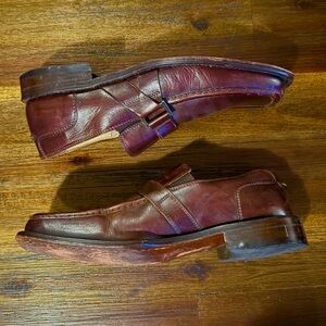 Kenneth Cole Brown Leather Dress Shoes Loafers - Size 10 Men Stylish Luxury DEAL